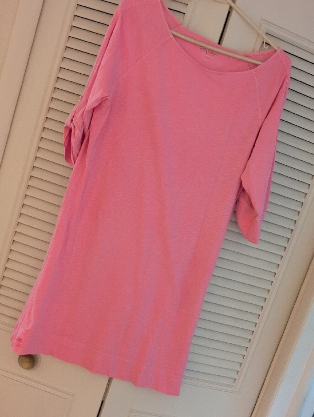 Lilly Pulitzer Hot Pink Pima Cotton Sleep Shirt Or Dress LARGE - Picture 3 of 7